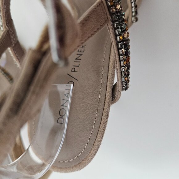 NEW Donald Pliner Winona Strappy Sandals 7.5 Crystals Stiletto Heels Nude - Picture 10 of 12